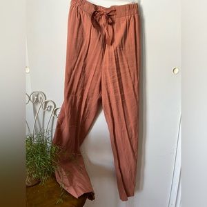 Grace & Mila straight legged pants, terracotta coloured, Sz L